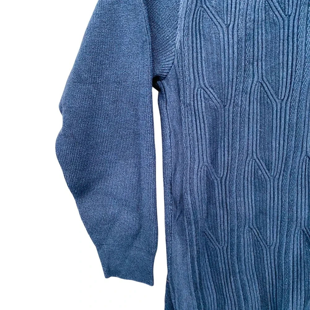 Michael Irvin 88 Men's 3X‎ Navy Blue Cable Knit Shawl Collar Sweater